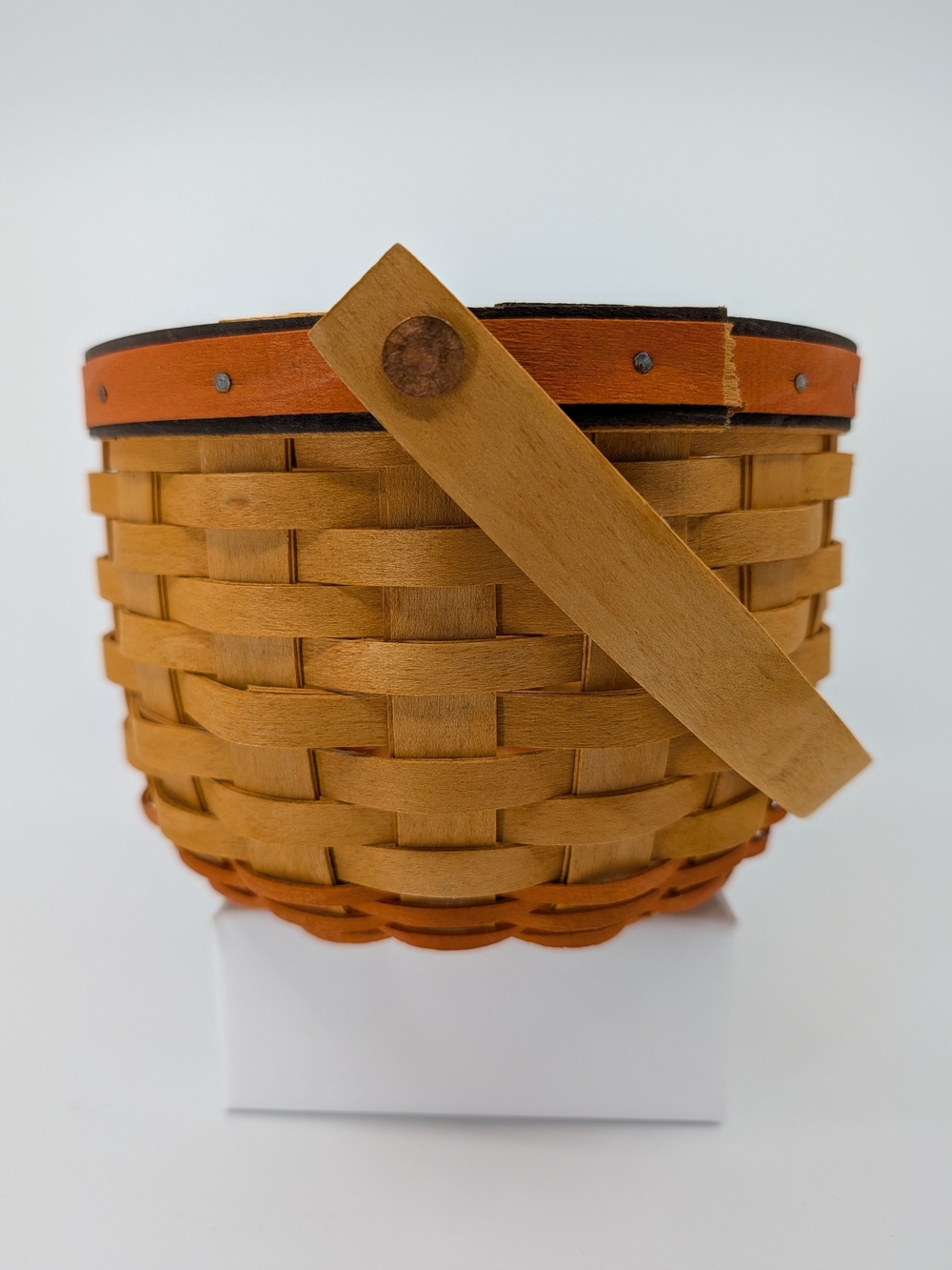 Longaberger Small Pumpkin Basket/Stem Lid/Protector/Jack-O'-Lantern Liner, 16012 - Picture 3 of 12